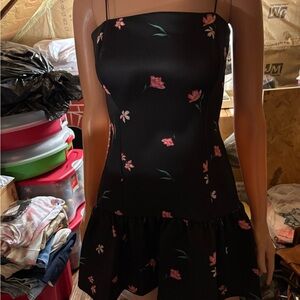 Women’s Floral Black Dress Size 8